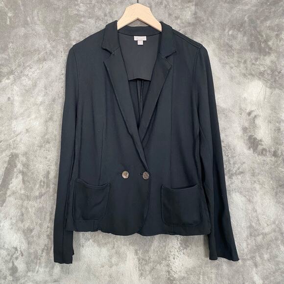 J Jill Womens Blazer Size M Notch Lapel Knit Stretch Business Career Capsule - Picture 1 of 10
